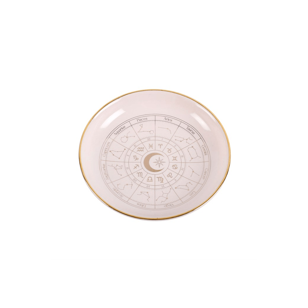 Off White Astrology Wheel Trinket Dish - Alchem Soul