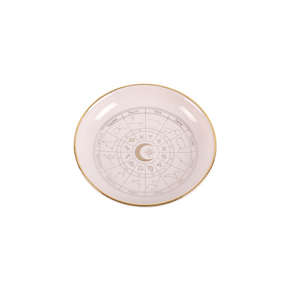 Off White Astrology Wheel Trinket Dish - Alchem Soul