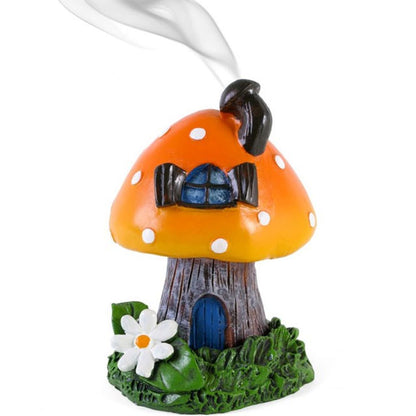 Orange Smoking Toadstool Incense Cone Holder - Alchem Soul