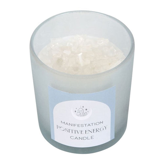 Positive Energy White Sage Crystal Chip Candle - Alchem Soul