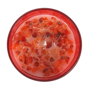 Root Chakra Strawberry Crystal Chip Candle - Alchem Soul