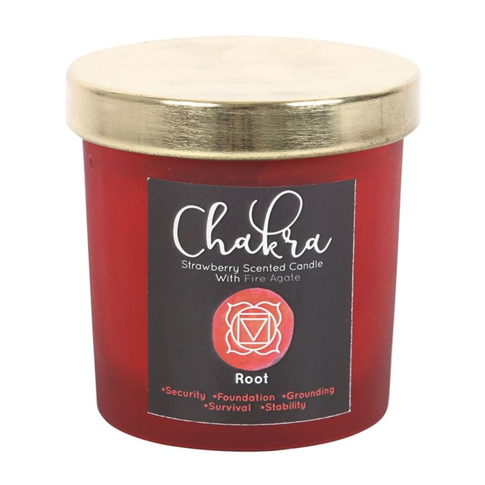 Root Chakra Strawberry Crystal Chip Candle - Alchem Soul