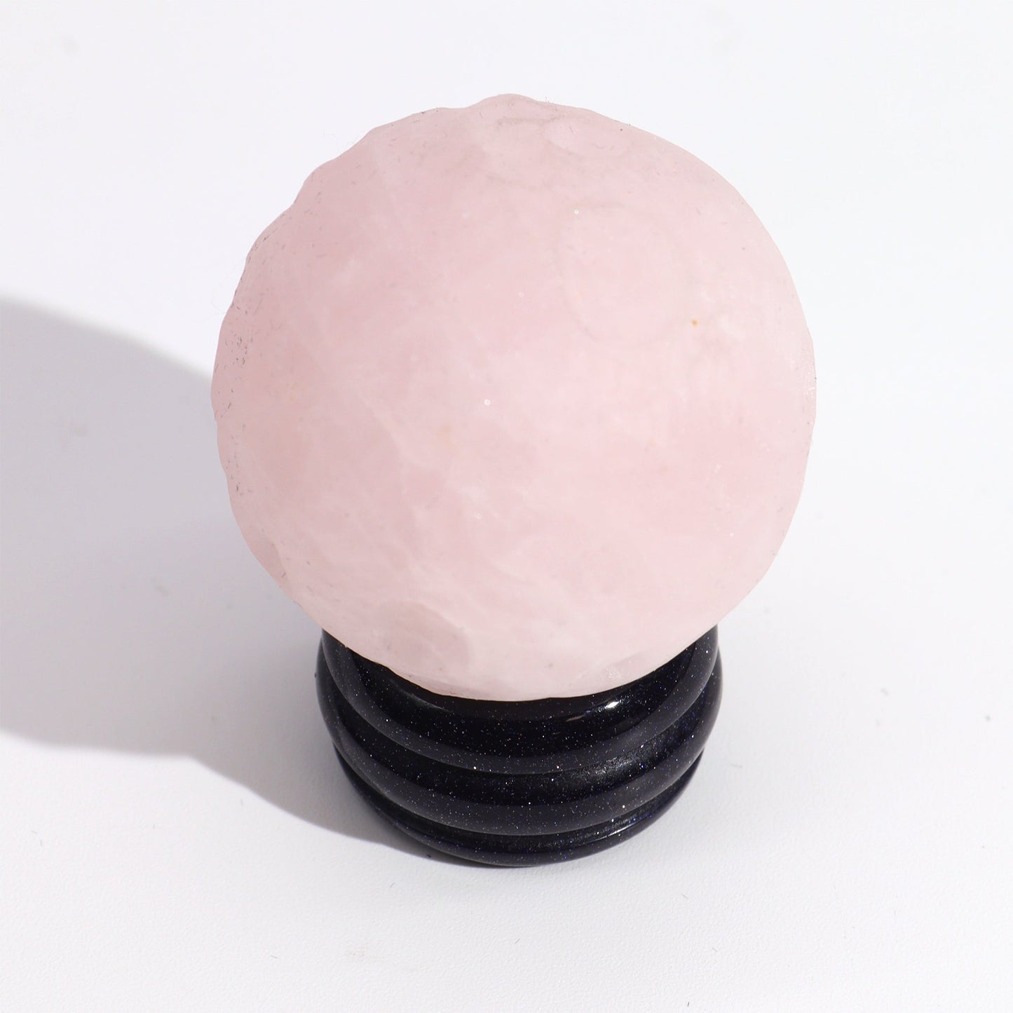 Rose Quartz Planet on a Sola Goldstone Stand (VENUS) - Alchem Soul