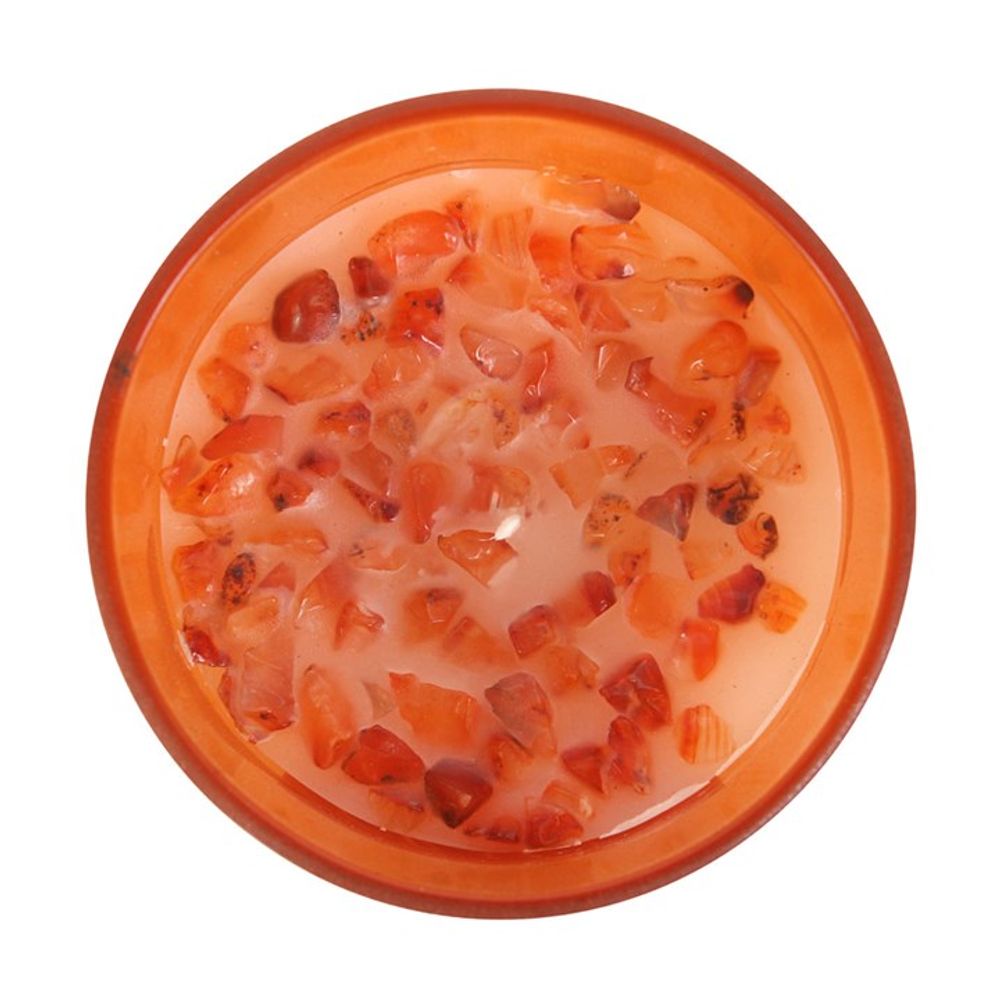 Sacral Chakra Orange Crystal Chip Candle - Alchem Soul