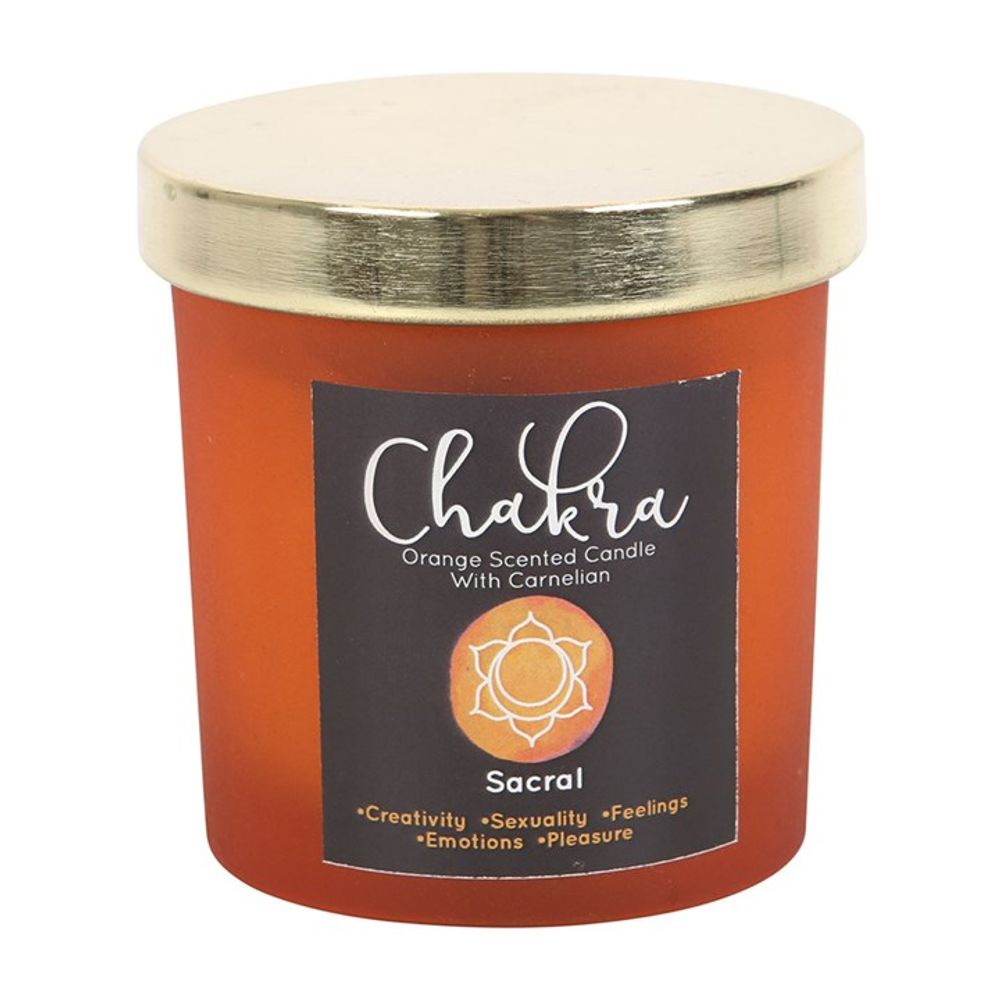 Sacral Chakra Orange Crystal Chip Candle - Alchem Soul