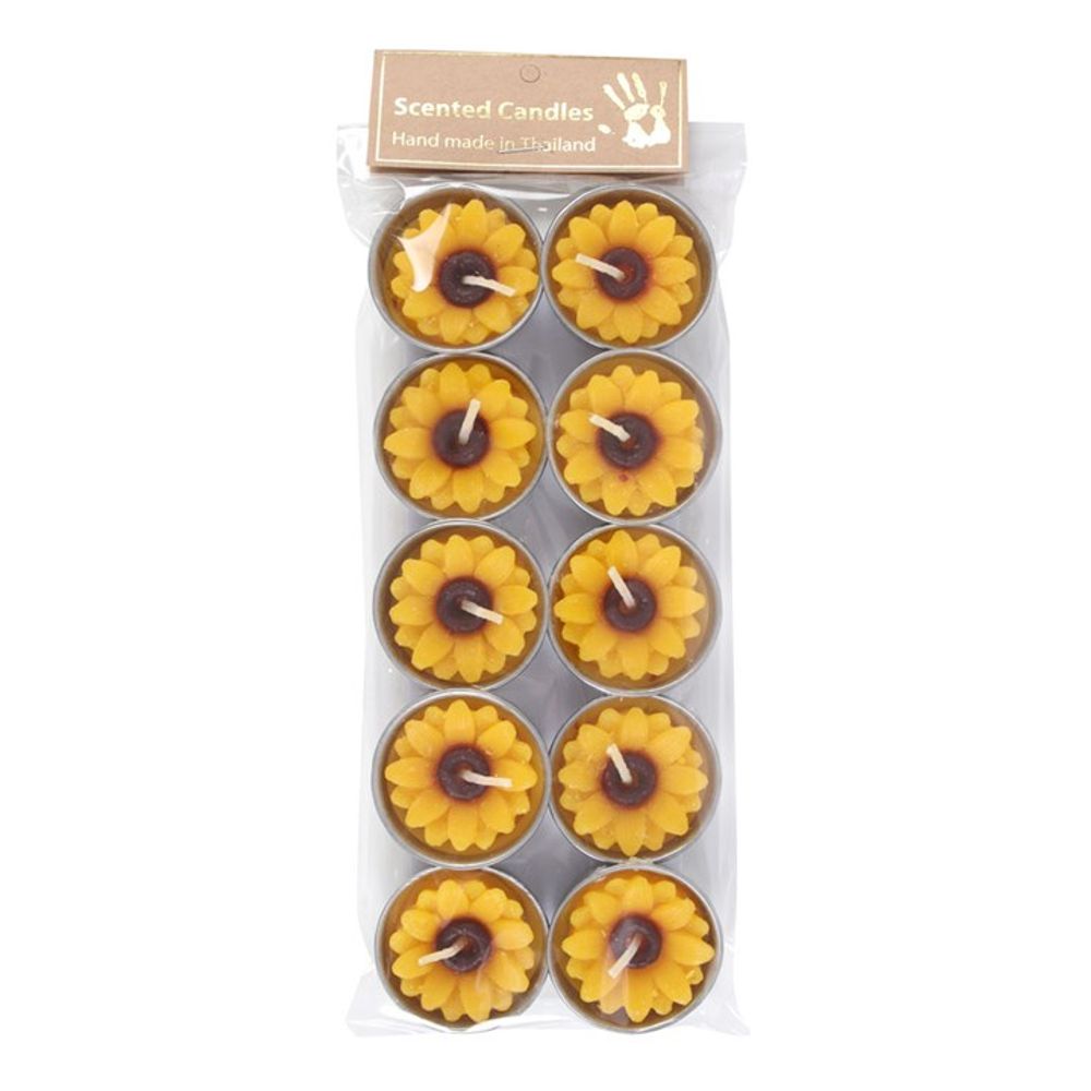 Set of 10 Yellow and Orange Sunflower Candles - Alchem Soul