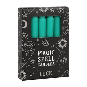 Set of 12 Green 'Luck' Spell Candles - Alchem Soul