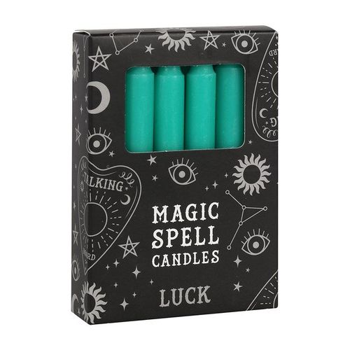 Set of 12 Green 'Luck' Spell Candles - Alchem Soul