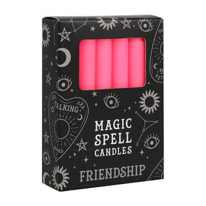 Set of 12 Pink 'Friendship' Spell Candles - Alchem Soul