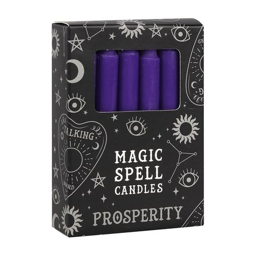 Set of 12 Purple 'Prosperity' Spell Candles - Alchem Soul