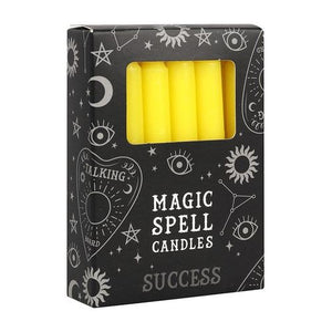Set of 12 Yellow 'Success' Spell Candles - Alchem Soul