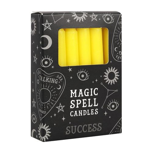 Set of 12 Yellow 'Success' Spell Candles - Alchem Soul