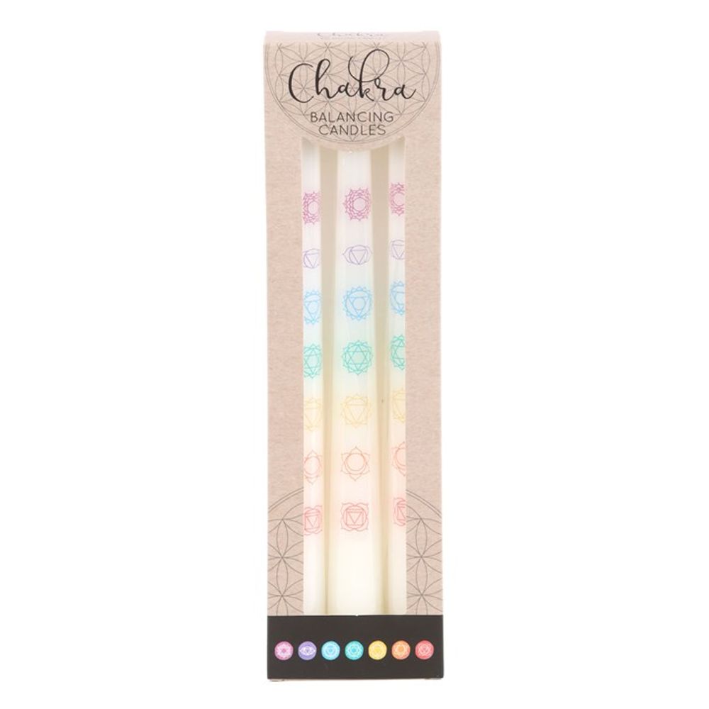 Set of 3 Chakra Balancing Taper Dinner Candles - Alchem Soul