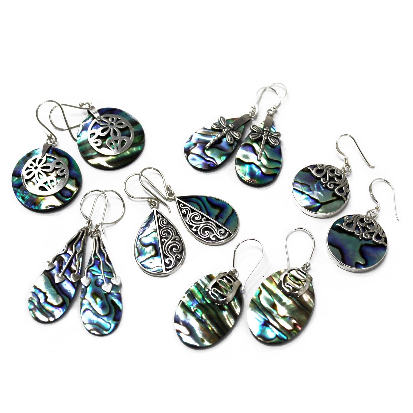 Shell & Silver Earrings - Abalone - Alchem Soul