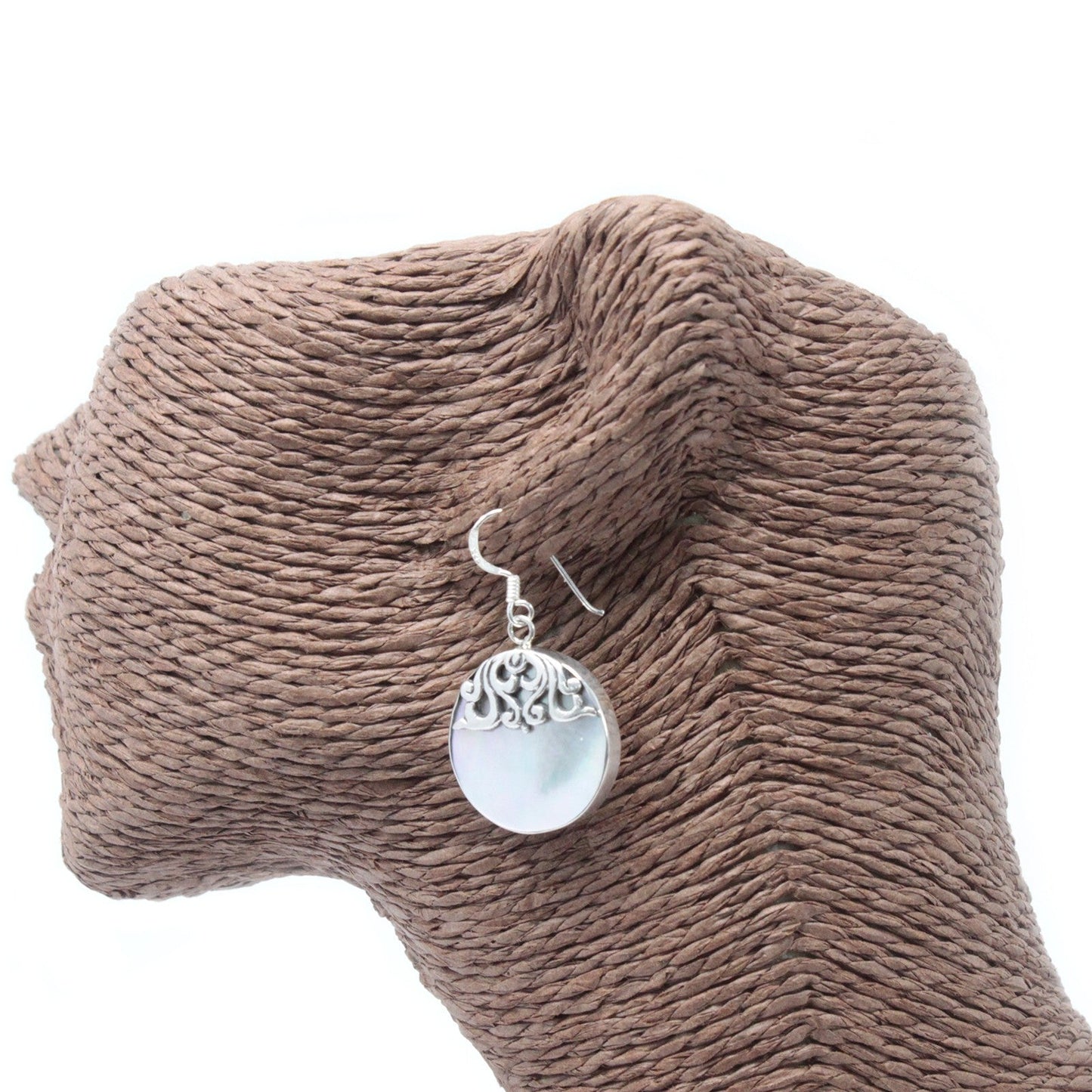 Shell & Silver Earrings - Classic Disc - MOP - Alchem Soul