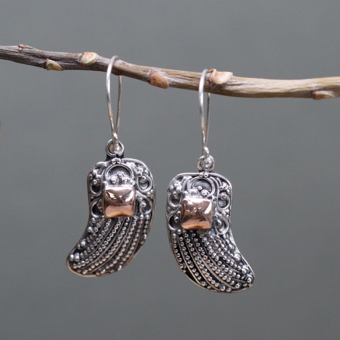 Silver & Gold Earring - Angel Wings - Alchem Soul