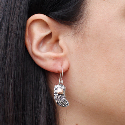 Silver & Gold Earring - Angel Wings - Alchem Soul