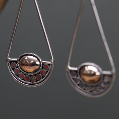 Silver & Gold Earring - Luna Balance - Alchem Soul