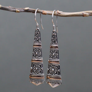 Silver & Gold Earring - Tribal Drops - Alchem Soul