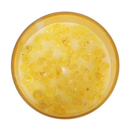 Solar Plexus Chakra Lemon Crystal Chip Candle - Alchem Soul