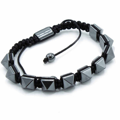 Spiky Pyramids - Hematite Shamballa Bracelet - Alchem Soul