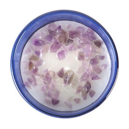 The Moon Amethyst Crystal Chip Candle - Alchem Soul