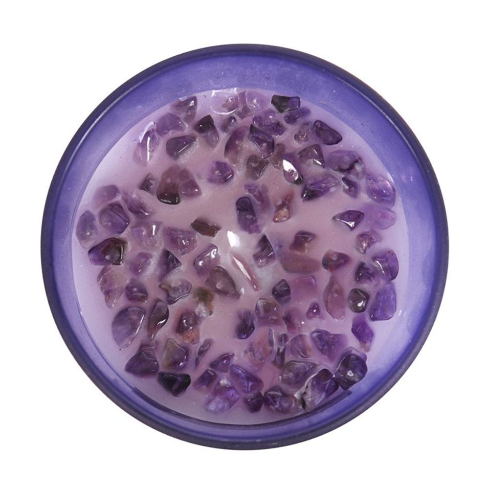 Third Eye Chakra Lavender Crystal Chip Candle - Alchem Soul