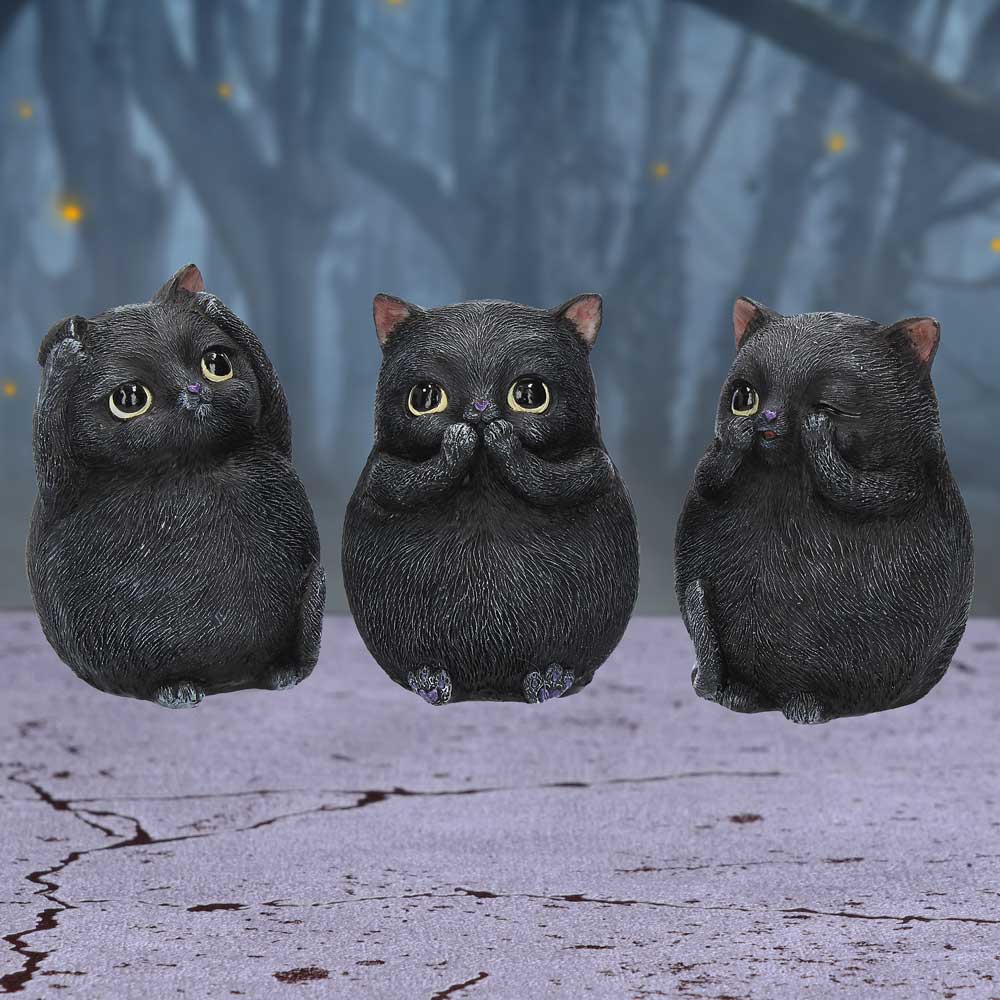 Three Wise Fat Cats 8.5cm - Alchem SoulNemesis Now