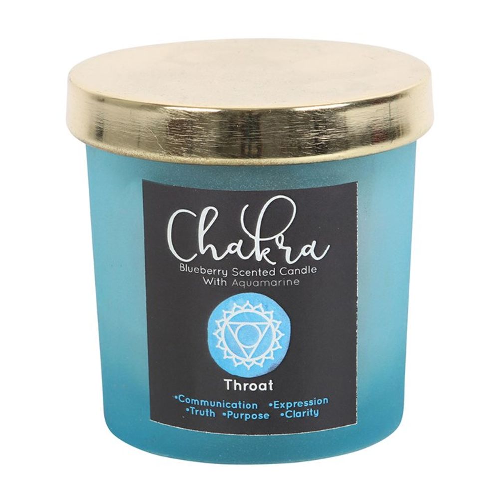 Throat Chakra Blueberry Crystal Chip Candle - Alchem Soul