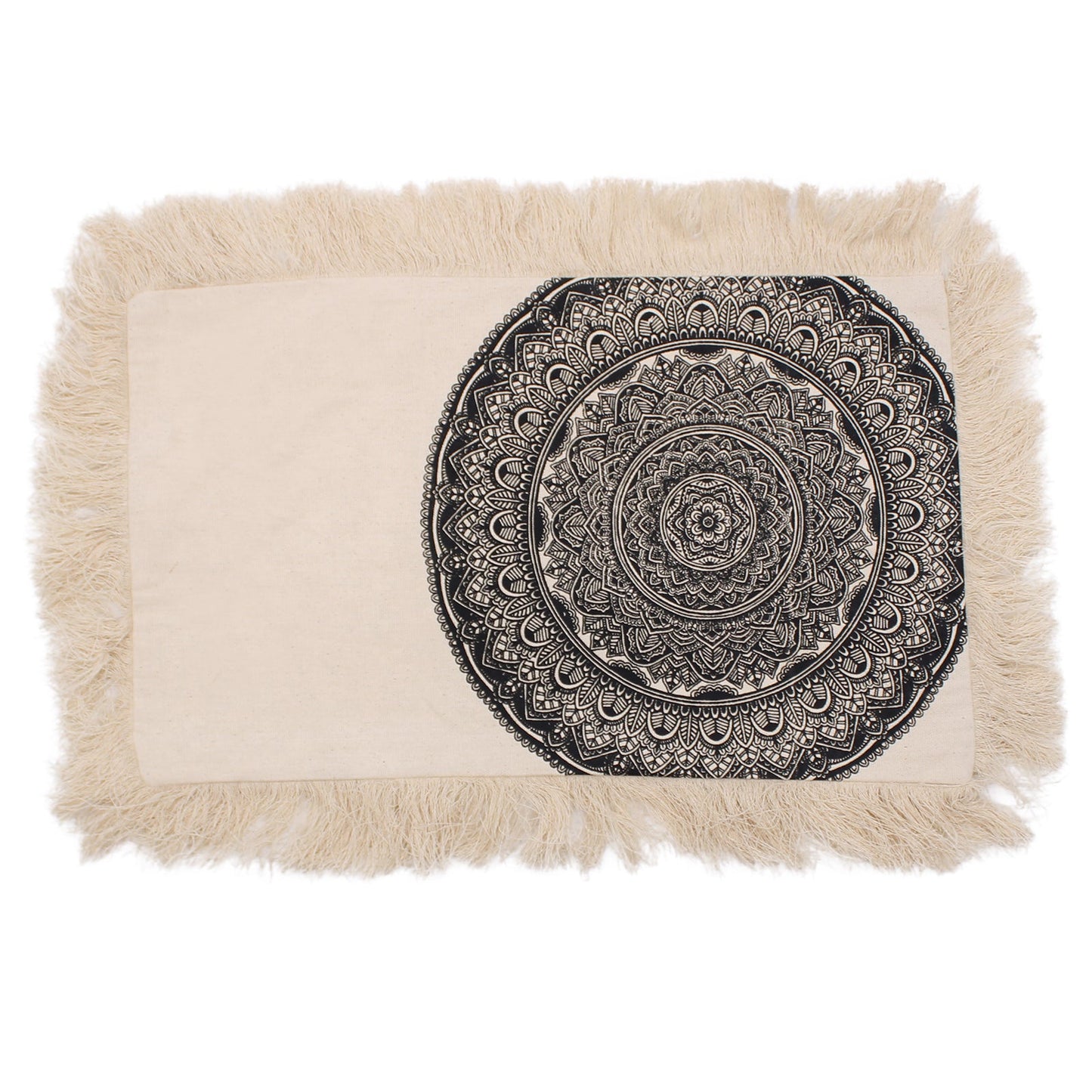 Traditional Mandala Cushion - 30x50cm - black - Alchem Soul