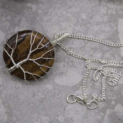 Tree of Life Gemstone Necklace - Tiger Eye - Alchem Soul