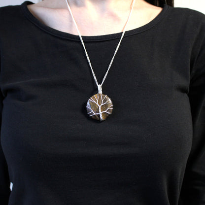 Tree of Life Gemstone Necklace - Tiger Eye - Alchem Soul