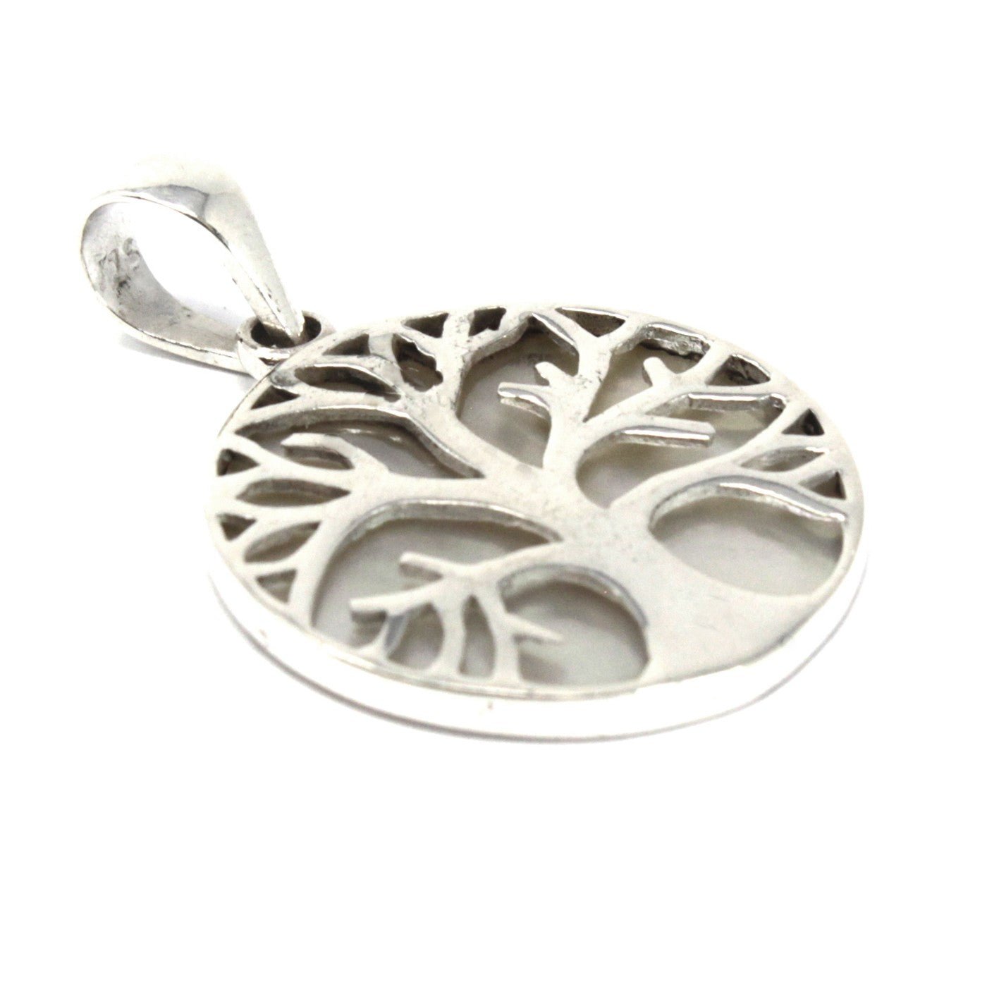 Tree of Life Silver Pendant 22mm - Mother of Pearl - Alchem Soul