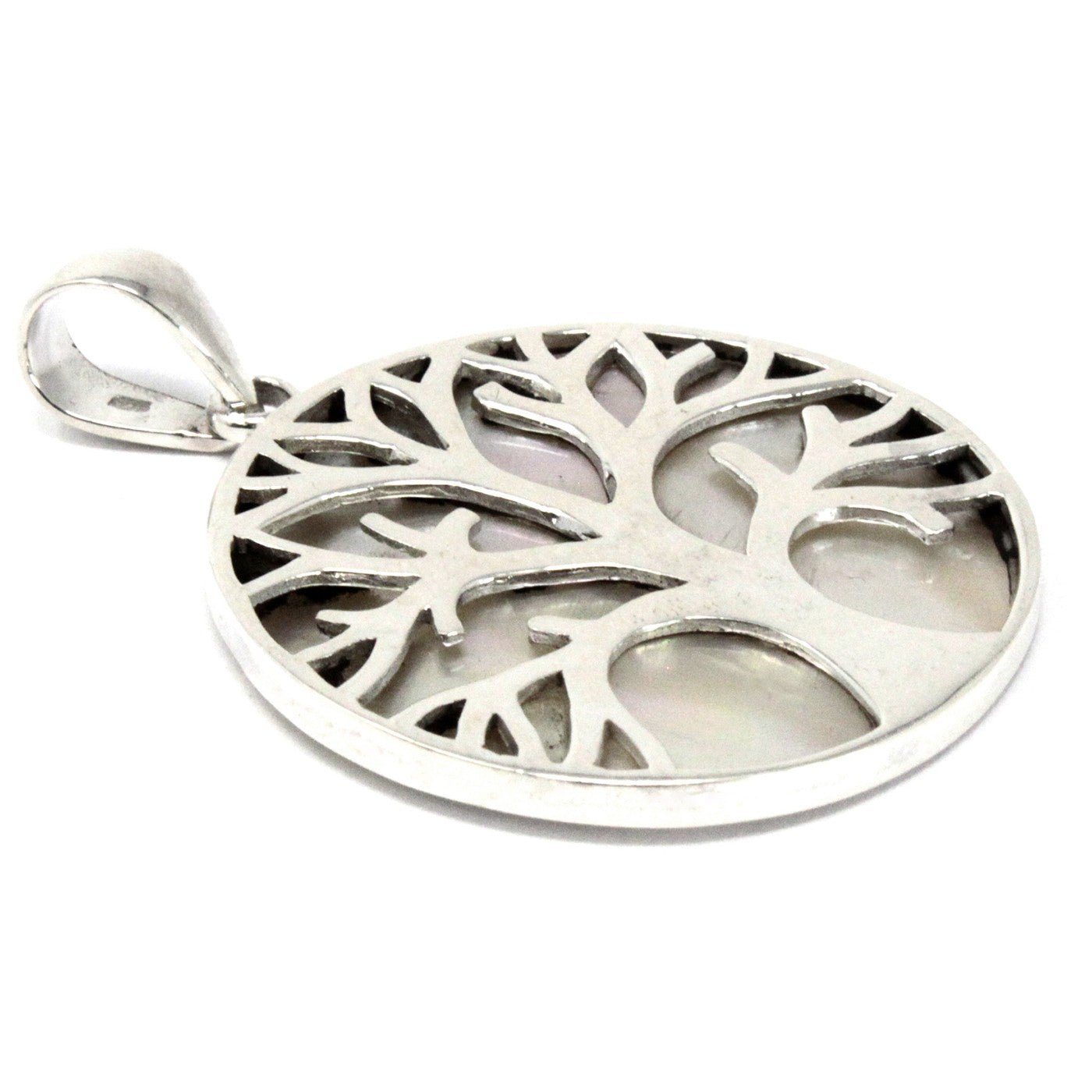 Tree of Life Silver Pendant 30mm - Mother of Pearl - Alchem Soul