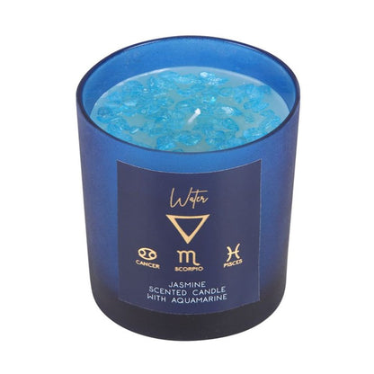 Water Element Jasmine Crystal Chip Candle - Alchem Soul