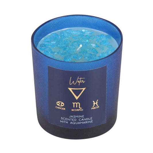 Water Element Jasmine Crystal Chip Candle - Alchem Soul