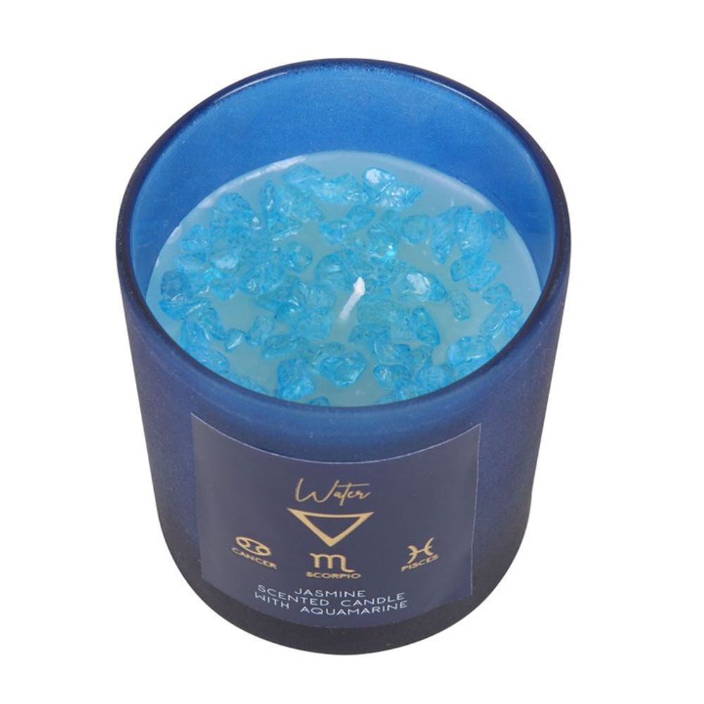 Water Element Jasmine Crystal Chip Candle - Alchem Soul