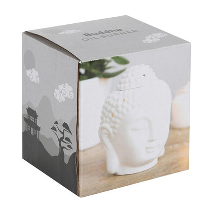 White Buddha Head Oil Burner - Alchem Soul