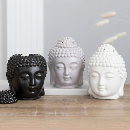 White Buddha Head Oil Burner - Alchem Soul