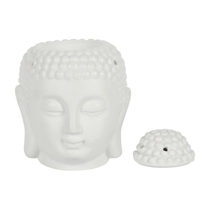 White Buddha Head Oil Burner - Alchem Soul