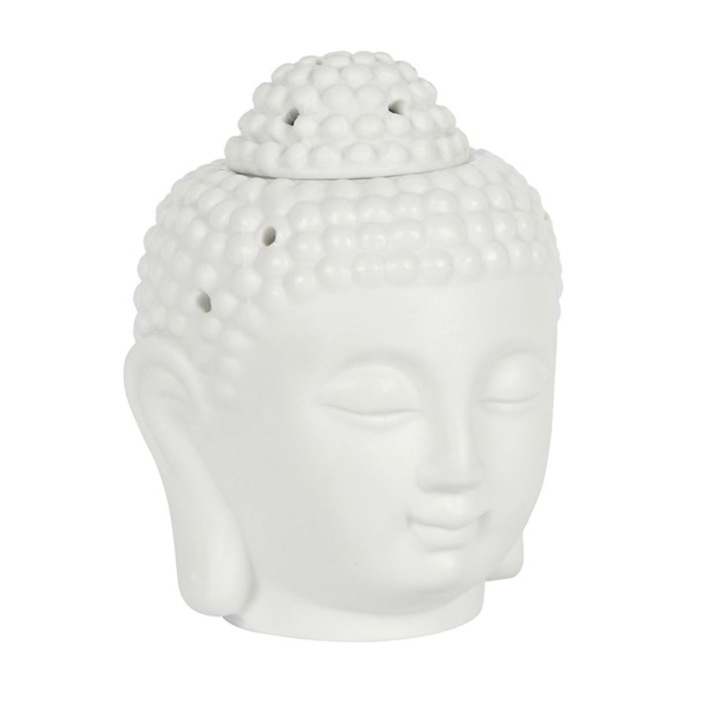 White Buddha Head Oil Burner - Alchem Soul