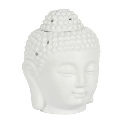 White Buddha Head Oil Burner - Alchem Soul