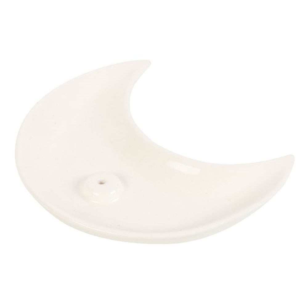 White Crescent Moon Incense Stick Holder - Alchem Soul