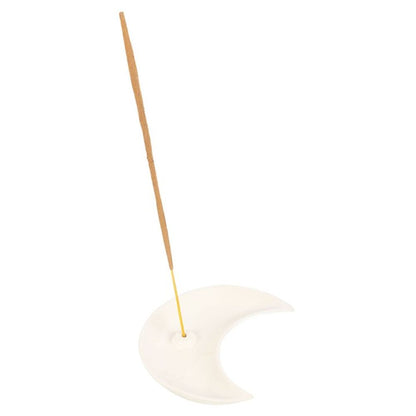 White Crescent Moon Incense Stick Holder - Alchem Soul