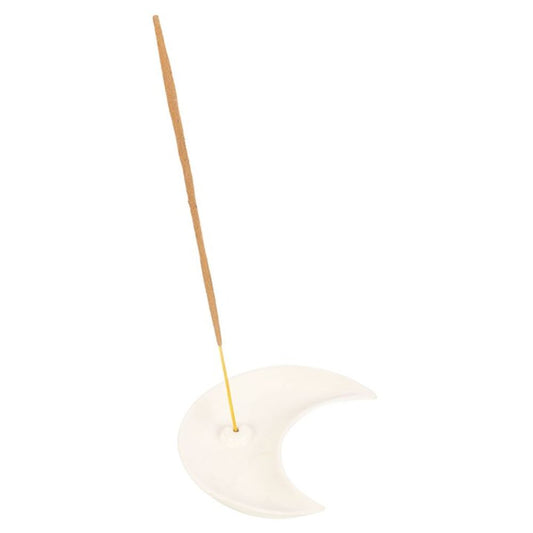 White Crescent Moon Incense Stick Holder - Alchem Soul