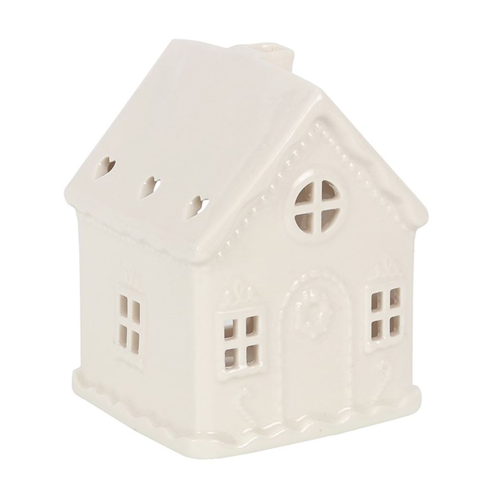 White Gingerbread House Tealight Holder - Alchem Soul