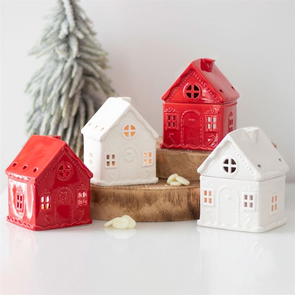 White Gingerbread House Tealight Holder - Alchem Soul