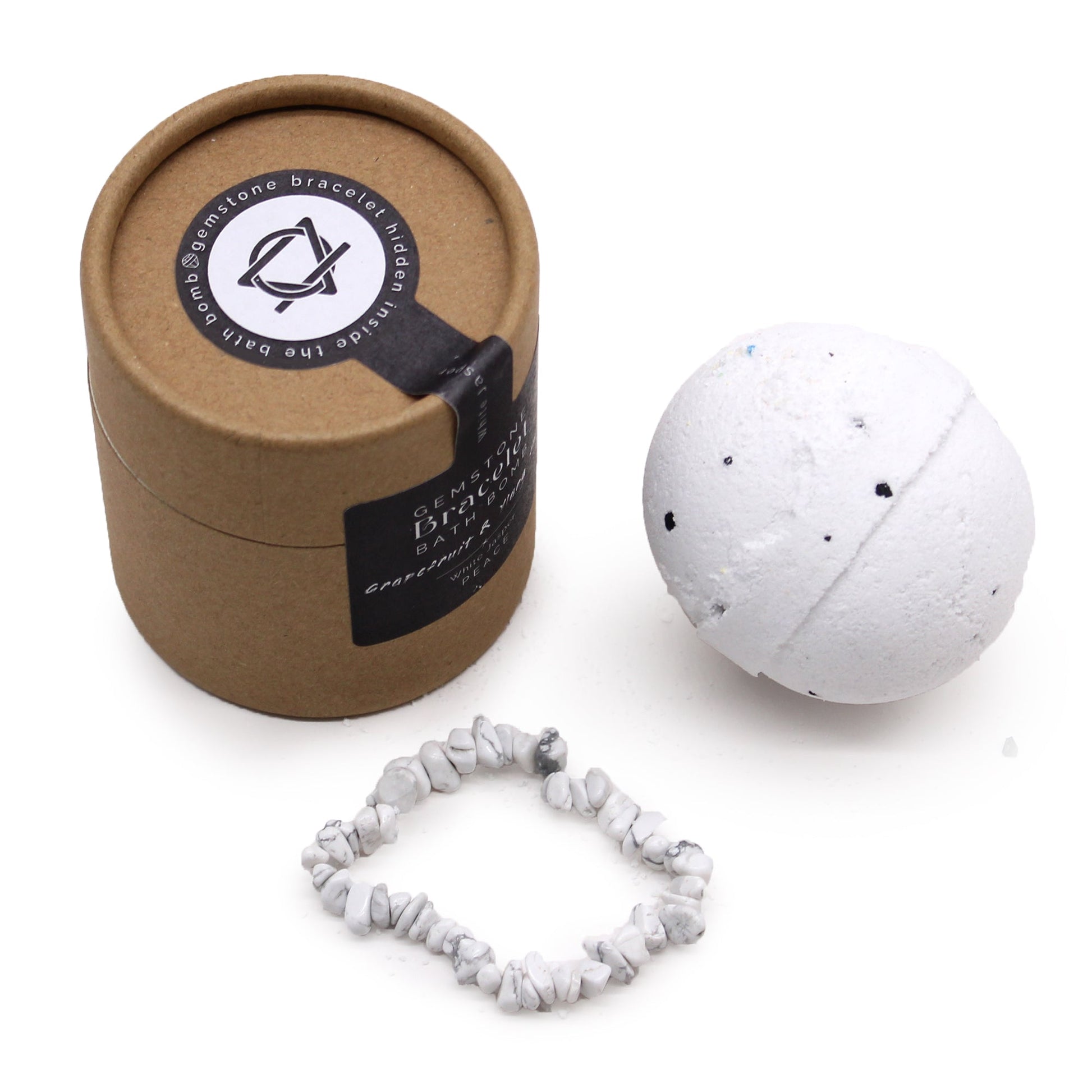 White Jasper Gem Bracelet Bath Bomb - Alchem Soul