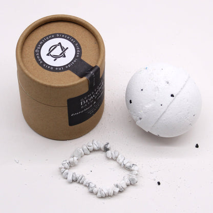 White Jasper Gem Bracelet Bath Bomb - Alchem Soul