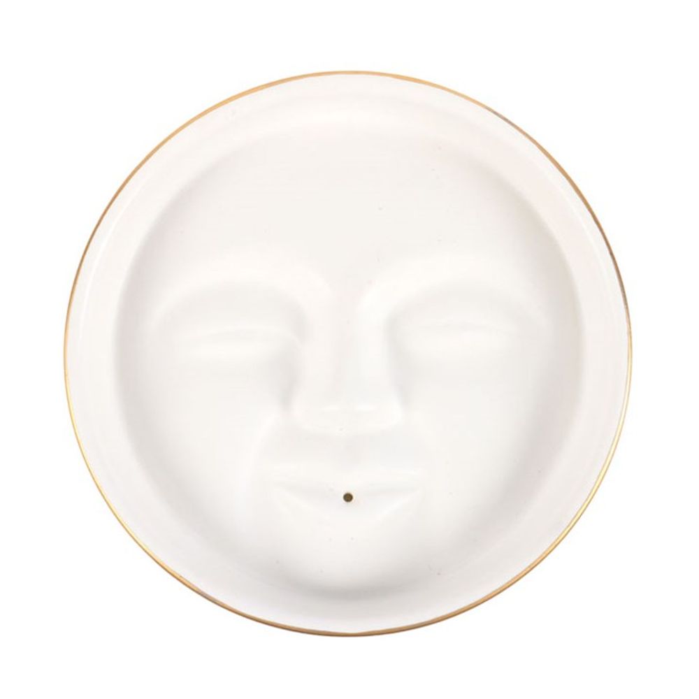 White Moon Face Incense Stick Holder - Alchem Soul